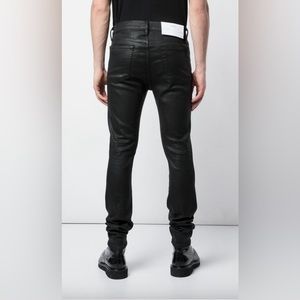 FRAME Men’s L'Homme Black Coated Skinny Jean New